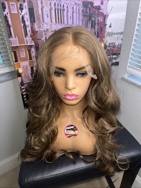 Beautiful dark ash blonde voluminous lace  front